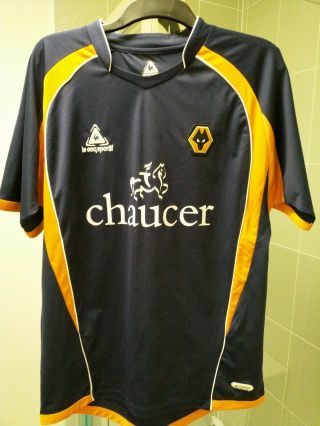 2007 Rare Wolverhampton Wanderers Fc Wolves Away Shirt Le Coq Sportif