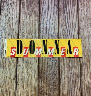 Vintage Donna Summer 1982 Bumper Sticker Rare