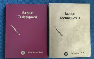 Rare Set John Naka Bonsai Techniques 1 And 2 Books