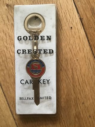Morris Rare Golden Crested Car Key Bellfax England Vintage 18ct Gold