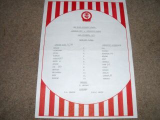Rare Lincoln City V Doncaster Rovers Reserves North Midlands League 15 Nov 1977