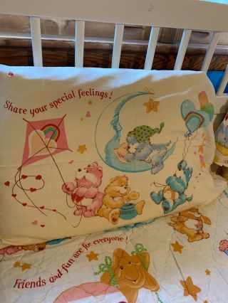 Vintage Care Bears Twin Comforter with Pillow Sham Curtains 1983 RARE 5