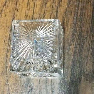 Waterford crystal 2000 a.  d.  Christianity candle votive - rare 2