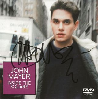 John Mayer Real Hand Signed Inside The Square Rare Dvd Jsa Autographed