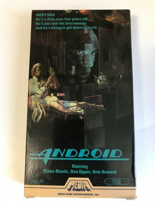 Android (vhs,  1984,  Media) Klaus Kinski,  Don Opper • Rare Box In Tact