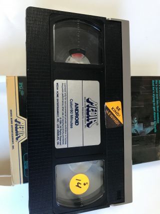 Android (VHS,  1984,  MEDIA) Klaus Kinski,  Don Opper • RARE Box In Tact 4