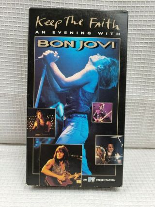 Keep The Faith An Evening With Bon Jovi Vhs 1993 Rare Out Of Print Mtv Present
