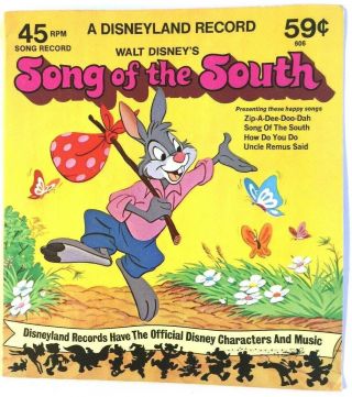 Song Of The South Rare Disney 45rpm Ep Record Disneyland 606 1975 Ex
