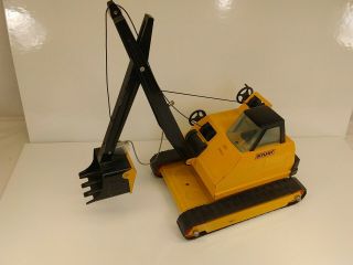 Vintage Nylint Crawler Trac Shovel Crane,  Rare,  Yellow