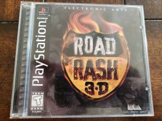 Road Rash 3d (sony Playstation 1,  1998) Rare Black Label