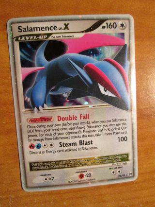 Pl Pokemon Salamence Lv.  X Card Arceus Platinum Set 98/99 Ultra Rare Played Ap 4