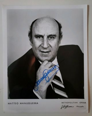 Matteo Manuguerra Rare Signed Vintage 8x10 Photo,  French Opera Baritone