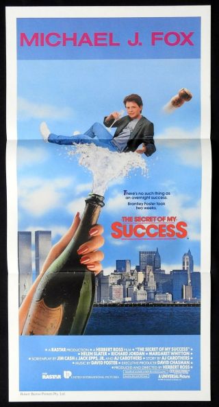 The Secret Of My Success Rare Daybil Movie Poster Michael J.  Fox Helen Slater