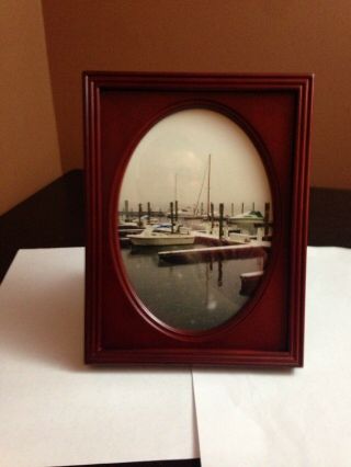 Rare Woods Oval Rectangle 6 1/2 " X 8 1/2 " Wood Picture Photo Frame Vg