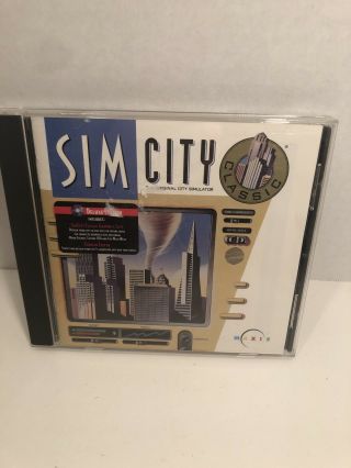 Sim City Classic (pc Game,  Cd - Rom) Rare Maxis Vintage Simcity