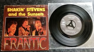 Shakin’ Stevens And The Sunsets 7” Vinyl Ep “frantic” Rare Black Lbl France 1975