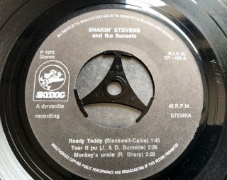 Shakin’ Stevens And The Sunsets 7” Vinyl EP “Frantic” Rare BLACK LbL FRANCE 1975 3