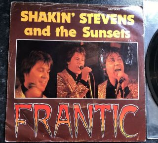 Shakin’ Stevens And The Sunsets 7” Vinyl EP “Frantic” Rare BLACK LbL FRANCE 1975 4