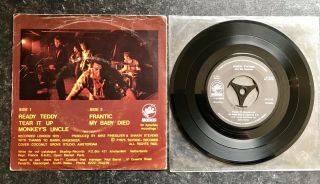 Shakin’ Stevens And The Sunsets 7” Vinyl EP “Frantic” Rare BLACK LbL FRANCE 1975 5
