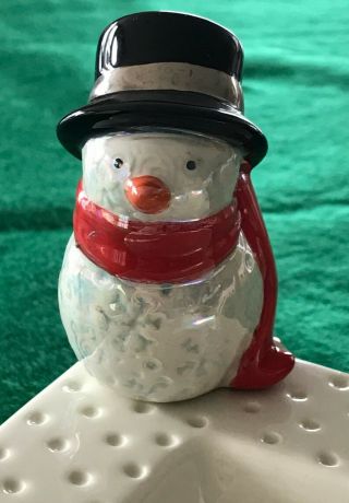 Nora Fleming A Frosty Pal Snowman Red Scarf Mini Retired Rare Nf Markings
