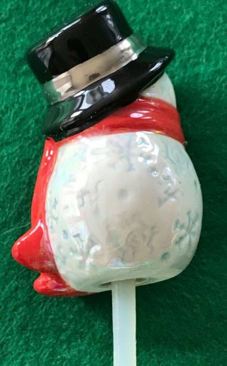 Nora Fleming A Frosty Pal Snowman Red Scarf Mini Retired Rare NF Markings 6