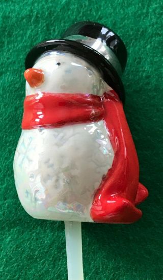 Nora Fleming A Frosty Pal Snowman Red Scarf Mini Retired Rare NF Markings 8