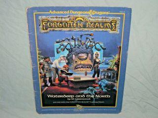 Forgotten Realms 1st Ed Accessory - Fr1 Waterdeep And The North (rare And Vg)