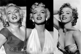 Marilyn Monroe Poster 3 Pictures Rare Hot 24x36