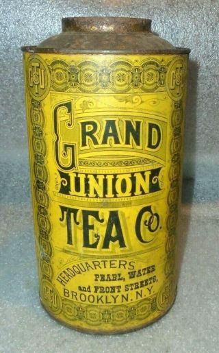 Rare Old Grand Union Tea Co Tin