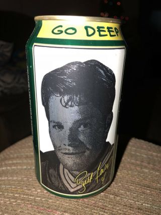 Brett Favre Rare Mountain Dew Can Coin Bank Nfl Packers Football Collector Can