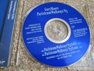 RARE PROMO GARY MOORE Parisienne Walkways CD UK Virgin 1993 2