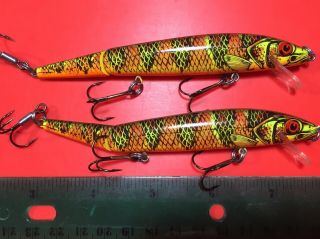 Rebel Jointed Minnow Fishing Lure Naturalized Musky Bass Vintage Rare Perch