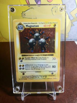 Magneton - Base Set - 9/102 - Holo - Foil Rare - Pokemon Card Shadowless
