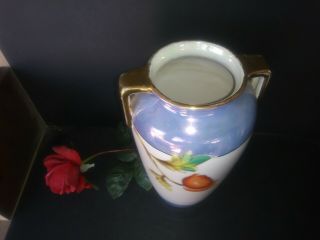 Vintage Noritake Art Deco Luster Vase,  Flowers RARE 3