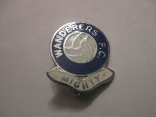 Rare Old Wanderers Football Club Enamel Brooch Pin Badge By Rev Gomm