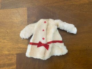 Vintage Doll Clothes - Ideal Pepper And Dodi Doll Rare White Fur Coat