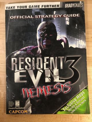 Resident Evil 3 Nemesis Official Strategy Guide - Ps1 Rare