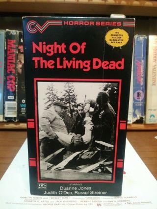 Night Of The Living Dead Vhs B/w 1986 The Congress Video Corp.  Rare