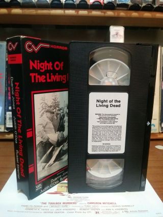 Night Of The Living Dead vhs B/W 1986 The Congress Video Corp.  Rare 3