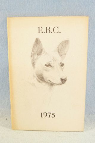 E.  B.  C.  1975 Evergreen Basenji Club Dog Show Handbook American Kennel Club - Rare
