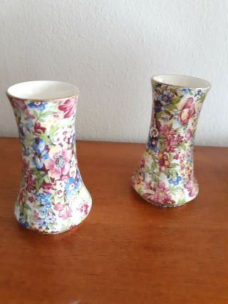 Rare Royal Winton China Vase Set