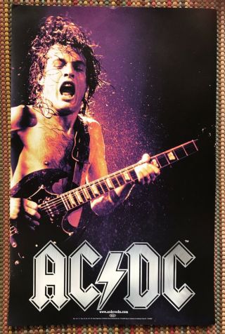 Ac/dc Acdc Angus Young 11 X 17 Rare Record Music Store Promo Poster