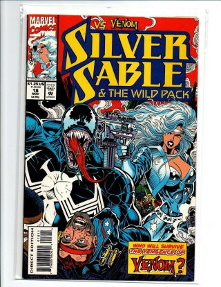 Silver Sable & The Wild Pack 18 - Venom - Rare - Near