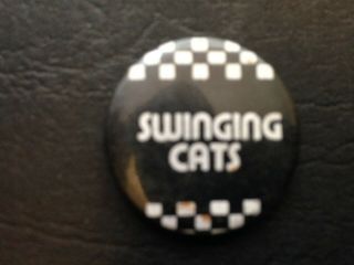 Swinging Cats Ultra Rare Vintage Metal Backed Button Badge Early 80s Ska