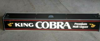 Rare King Cobra Beer Pool Table Light Anheuser Busch Budweiser Sign Gold Eagle