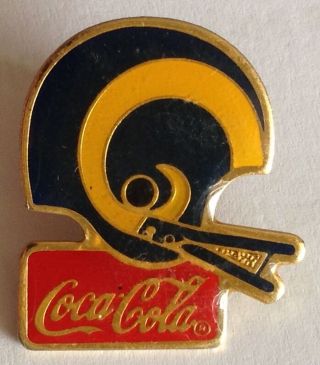 Cocacola St Louis Rams American Football Pin Badge Gridiron Vintage Rare (e2)