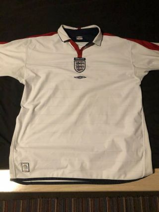 England Home World Cup 2004 Football Shirt Jersey Size Xl Rare