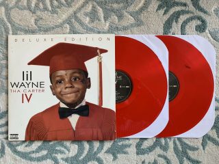Lil Wayne - Tha Carter Iv Rare Red Vinyl 2xlp Deluxe Edition Oop From 2011