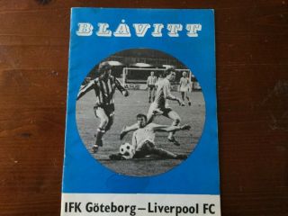 Ifk Goteborg V Liverpool Rare Friendly Programme 27/9