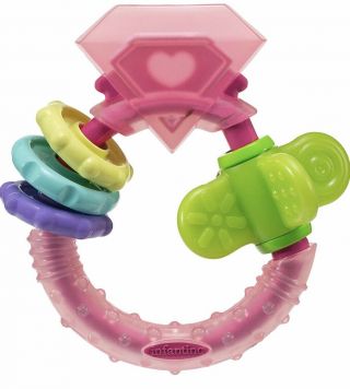 Infantino Sparkle Chew And Play Ring Teether Rare